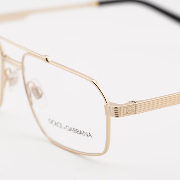 Dolce & Gabbana DG1345 02 Eyeglasses Rectangle Gold 56mm Frame - Picture 6 of 9